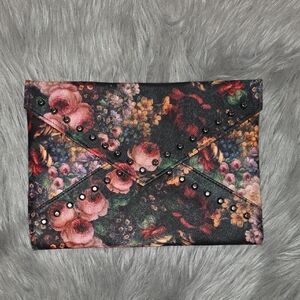 Floral Studded Envelope Clutch